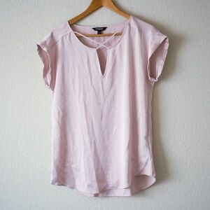 Express Mauve Pink Satin Blouse Size M